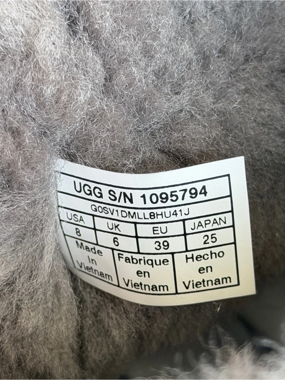 UGG Mini Bailey Bow II Grey Suede Shearling Boots - Women's Size 8
